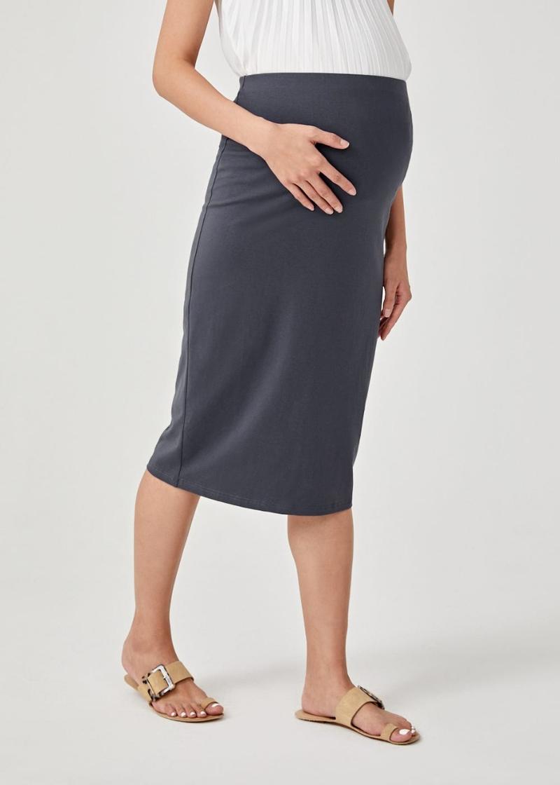 Yara Maternity Jersey Midi Pencil Skirt