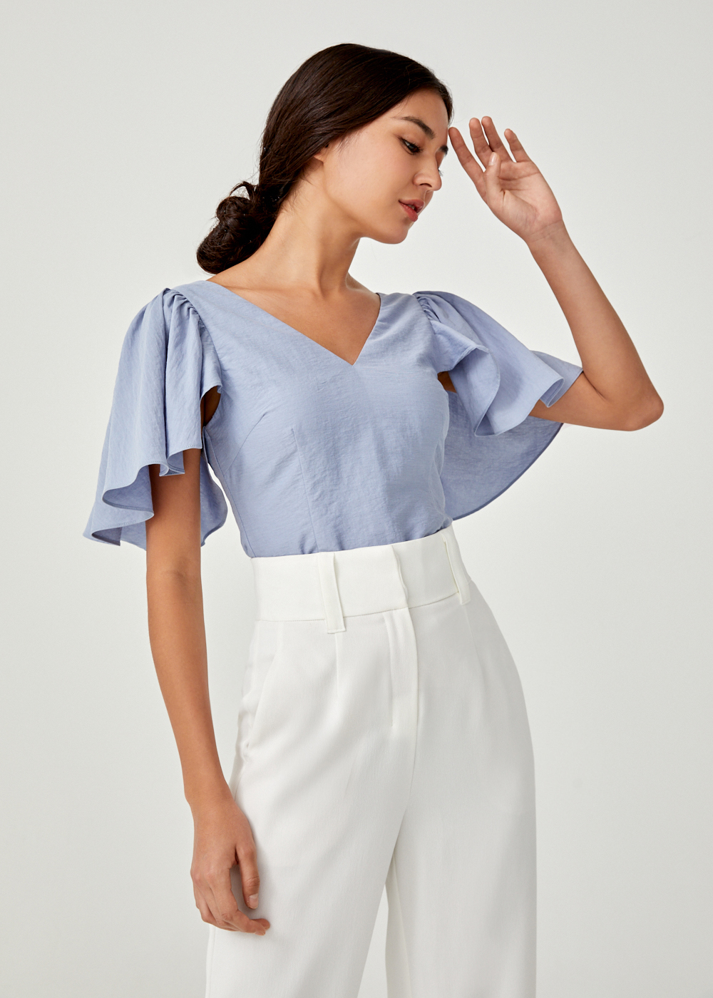Buy Lamees Flutter Sleeve Top @ Love, Bonito Singapore