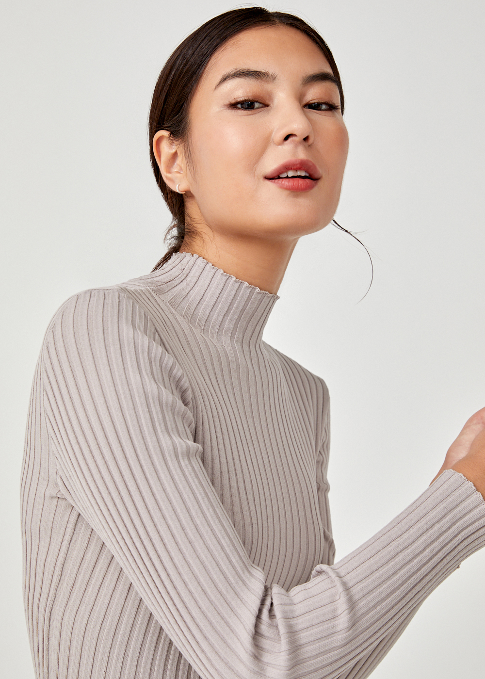 Clemento High Neck Knit Top