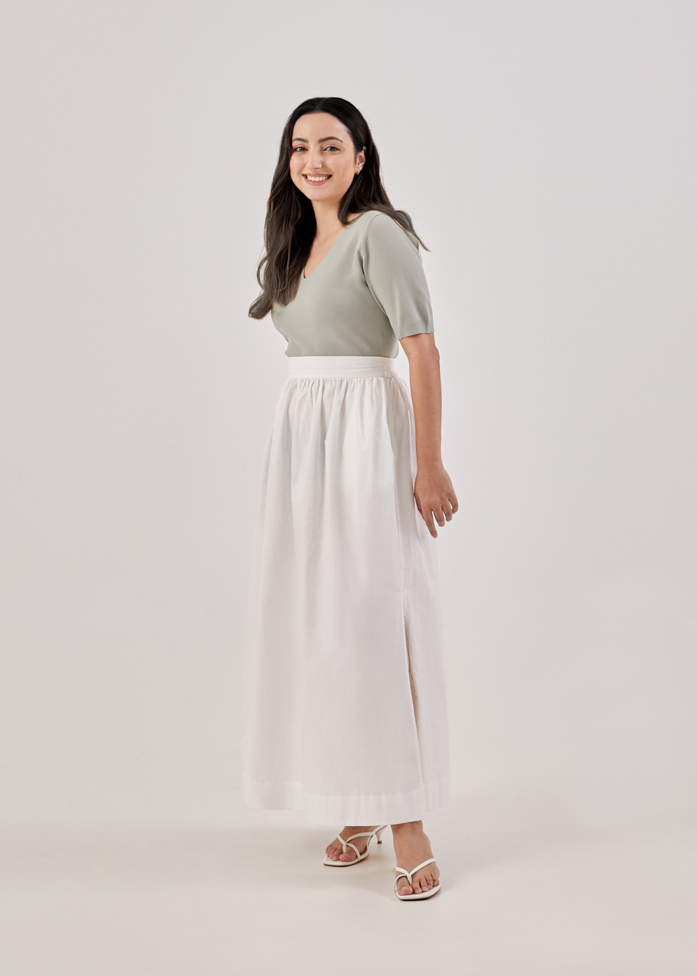 elastic flowy skirt