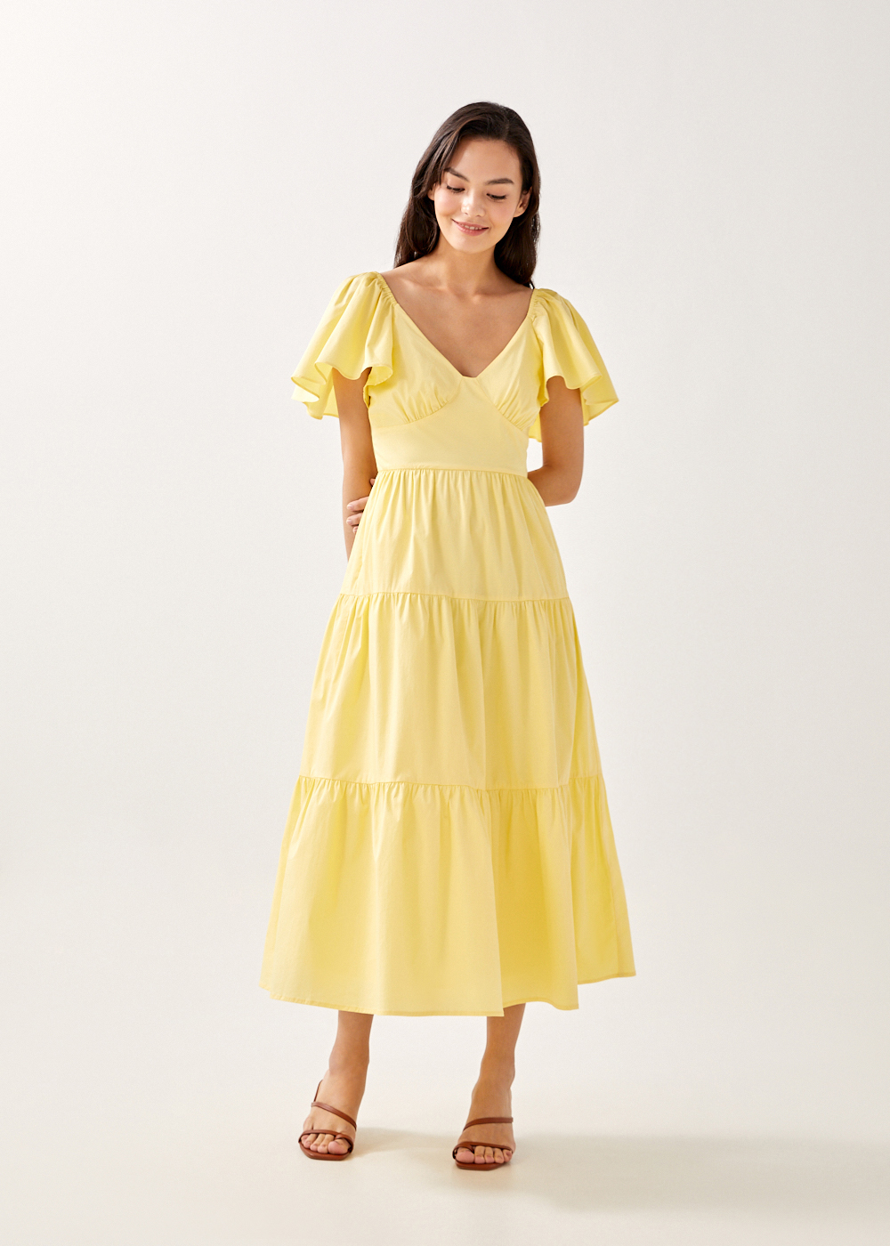 

Jayke Ruffle Tiered Midaxi Dress-203-XXS