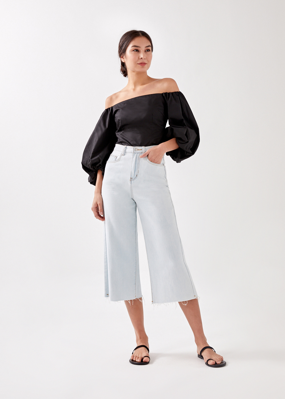 

Jace Off Shoulder Puff Sleeve Blouse-014-M