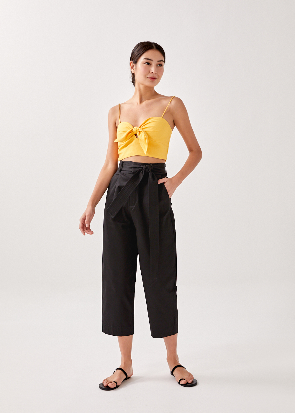 

Comesa Cropped Peg Leg Pants-014-XS