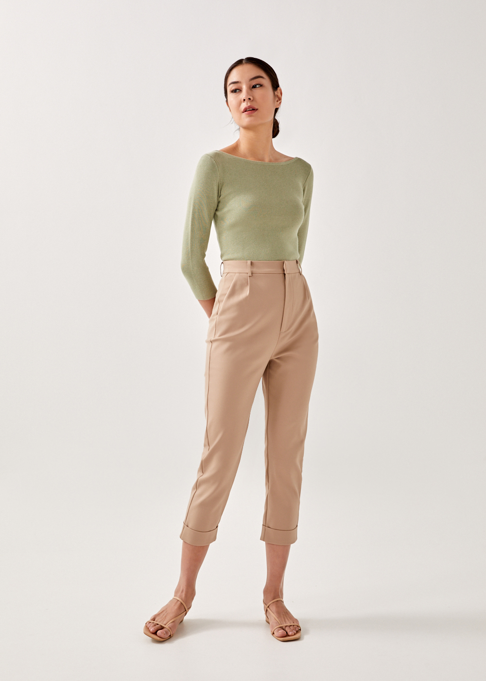 

Dalina Boat Neck Knit Top-149-M