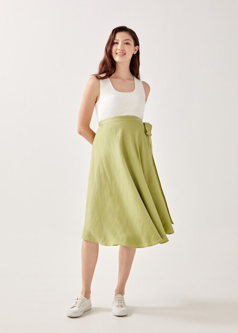 Saira Maternity Front Wrap Midi Skirt