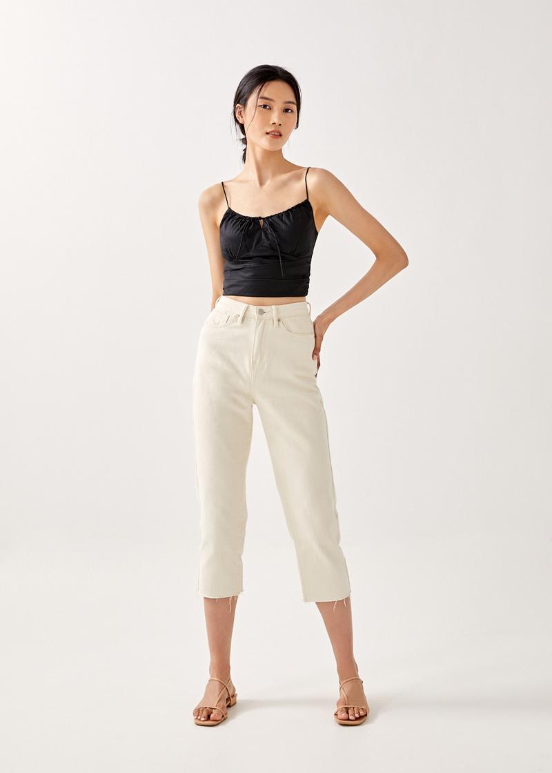 Adriane Padded Tie String Cropped Top
