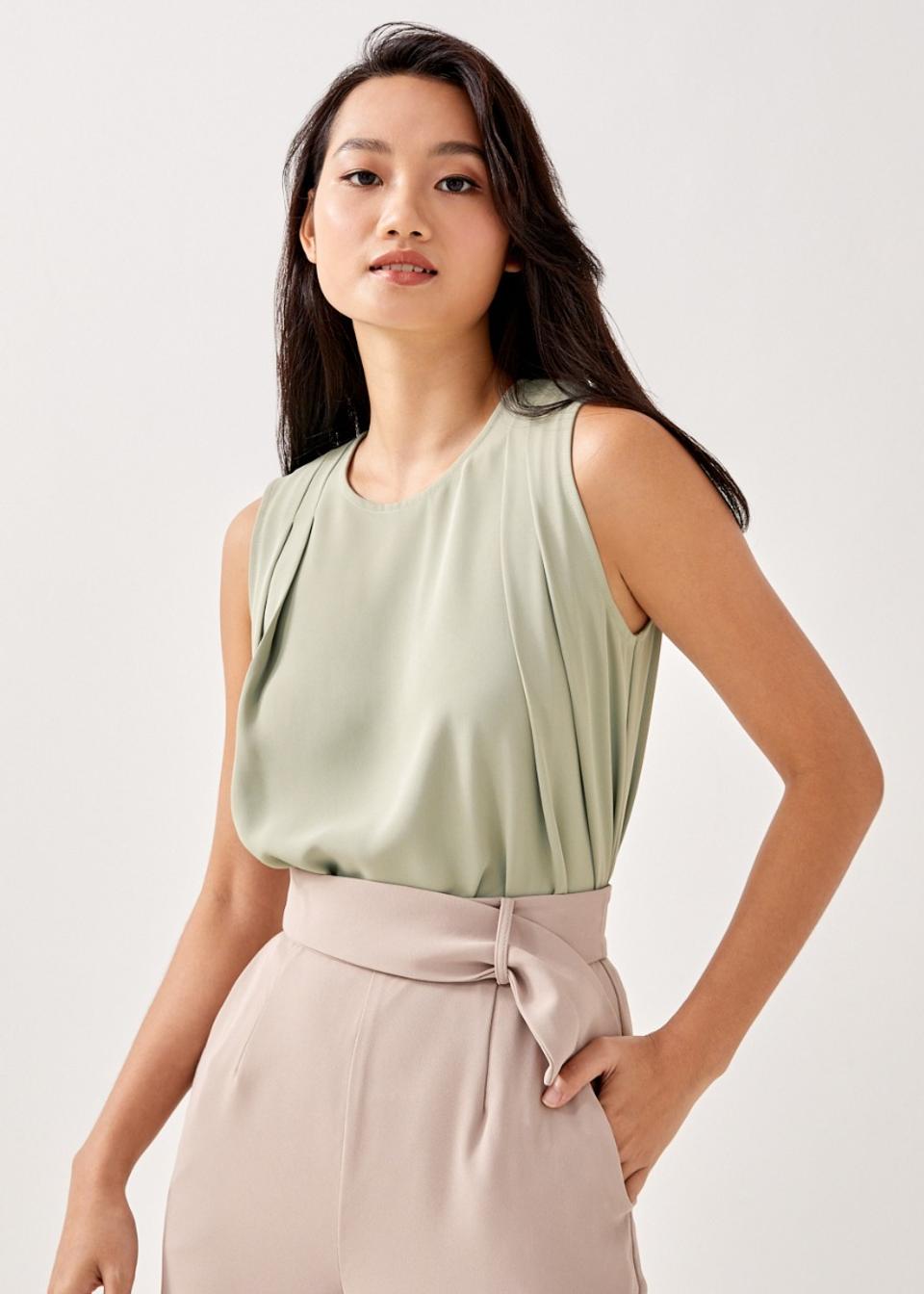 Buy Airis Pleated Shell Top @ Love, Bonito Singapore | Shop Women's ...