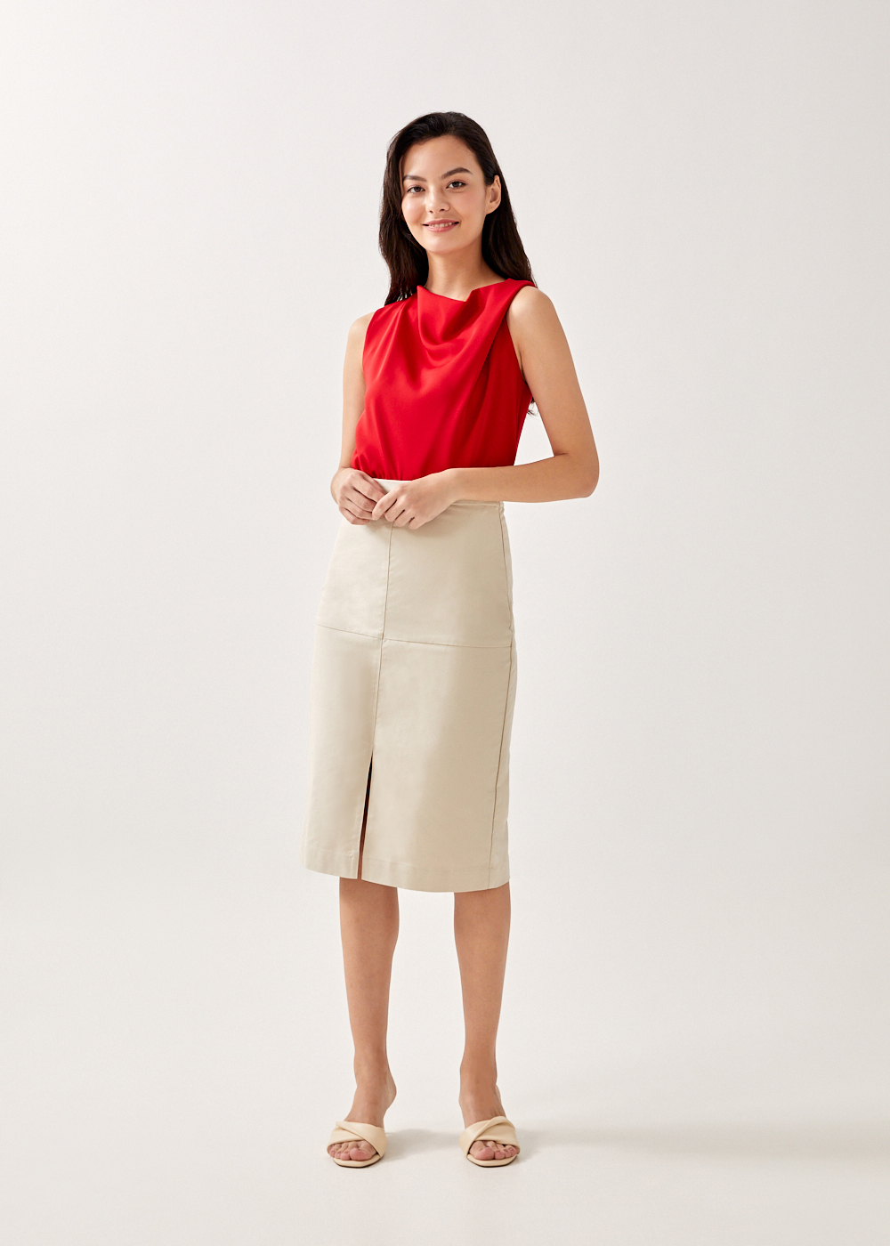 

Wylie Panelled Pencil Skirt-042-S