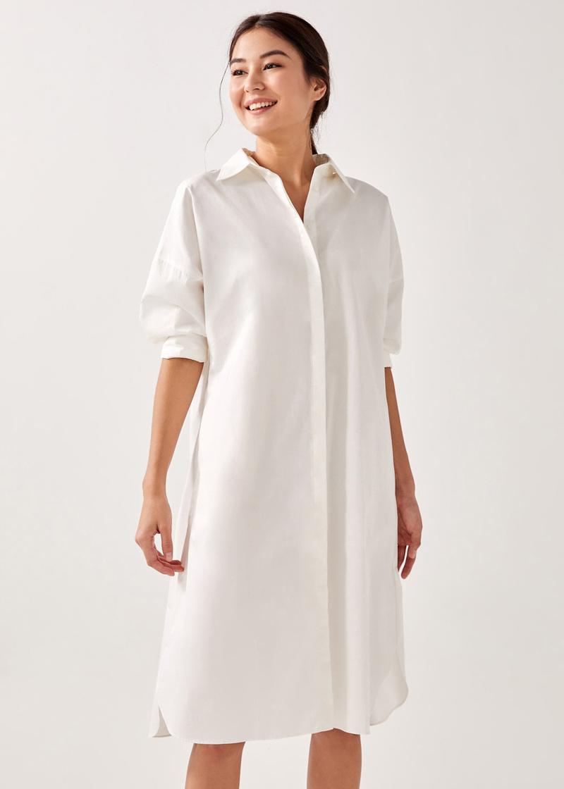 Bevvy Relaxed Midi Shirt Dress