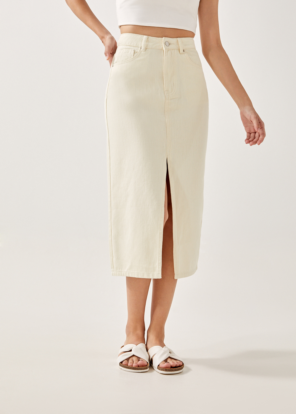 Buy Juleen Denim Column Skirt @ Love, Bonito Malaysia | Shop Women's ...