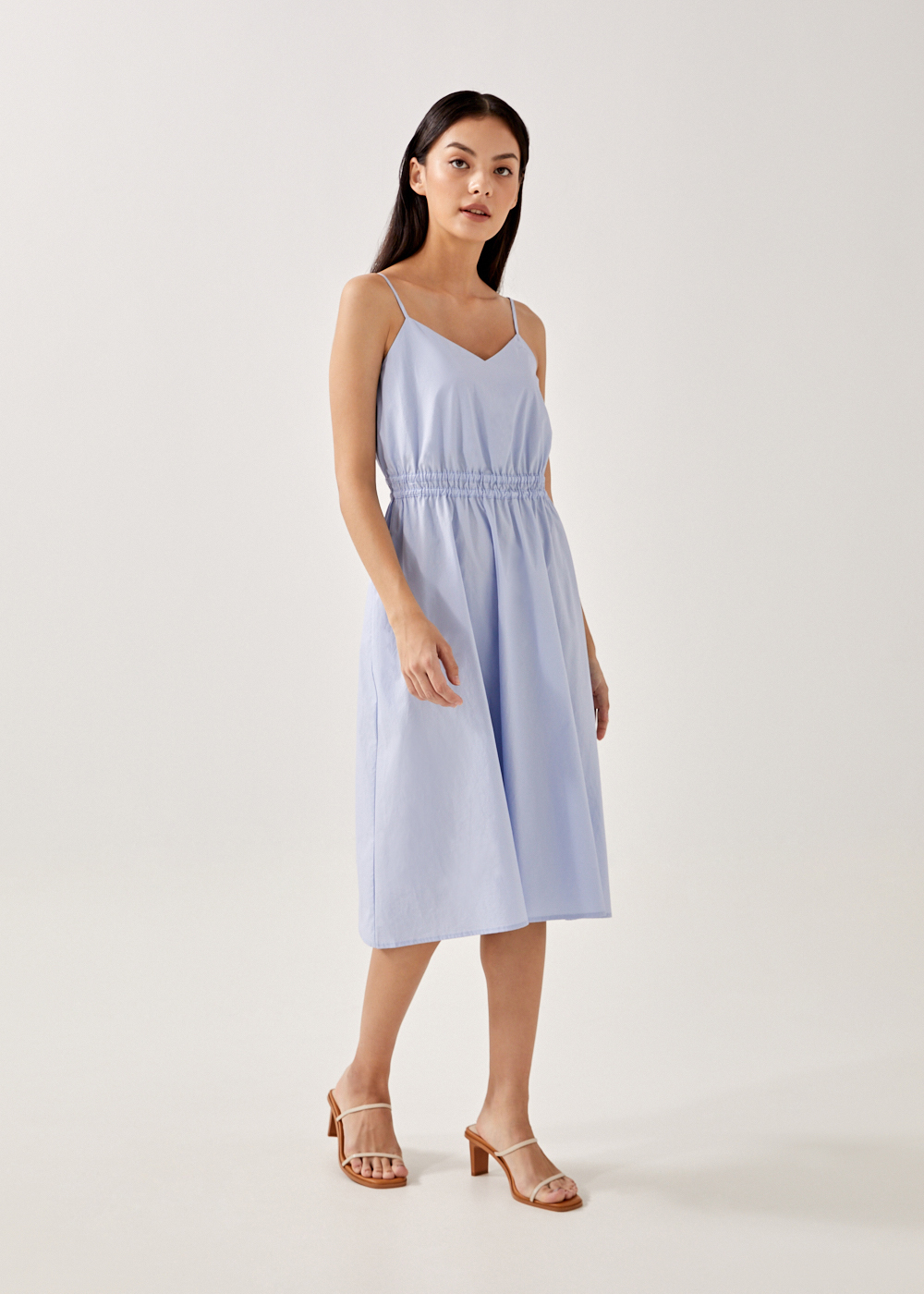 

Sonora Drawstring Camisole Midi Dress-261-S