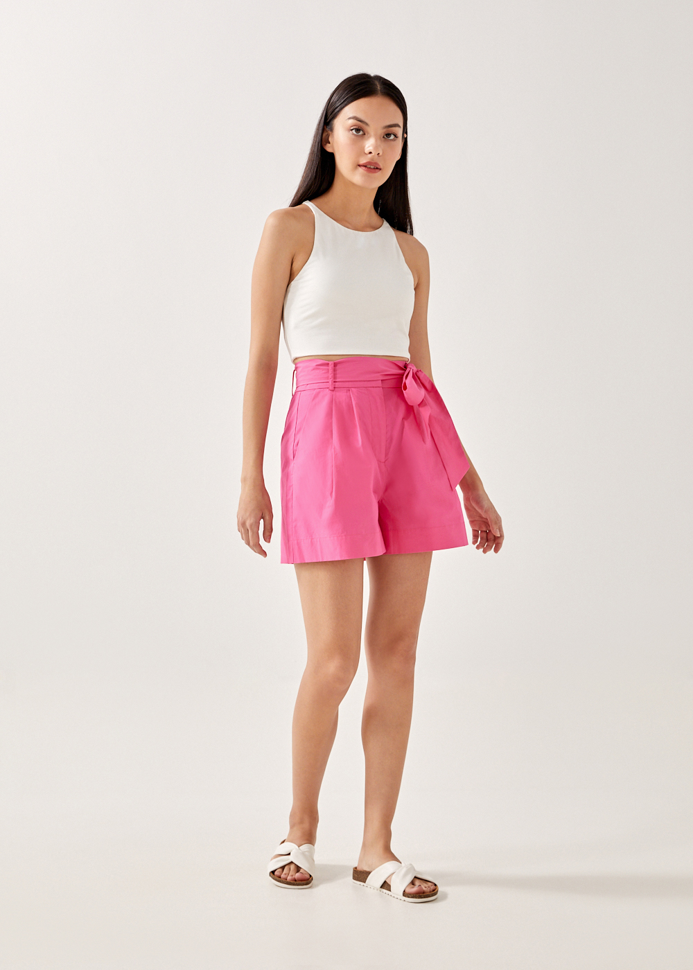 

Chessie Tailored Sash Shorts-053-M