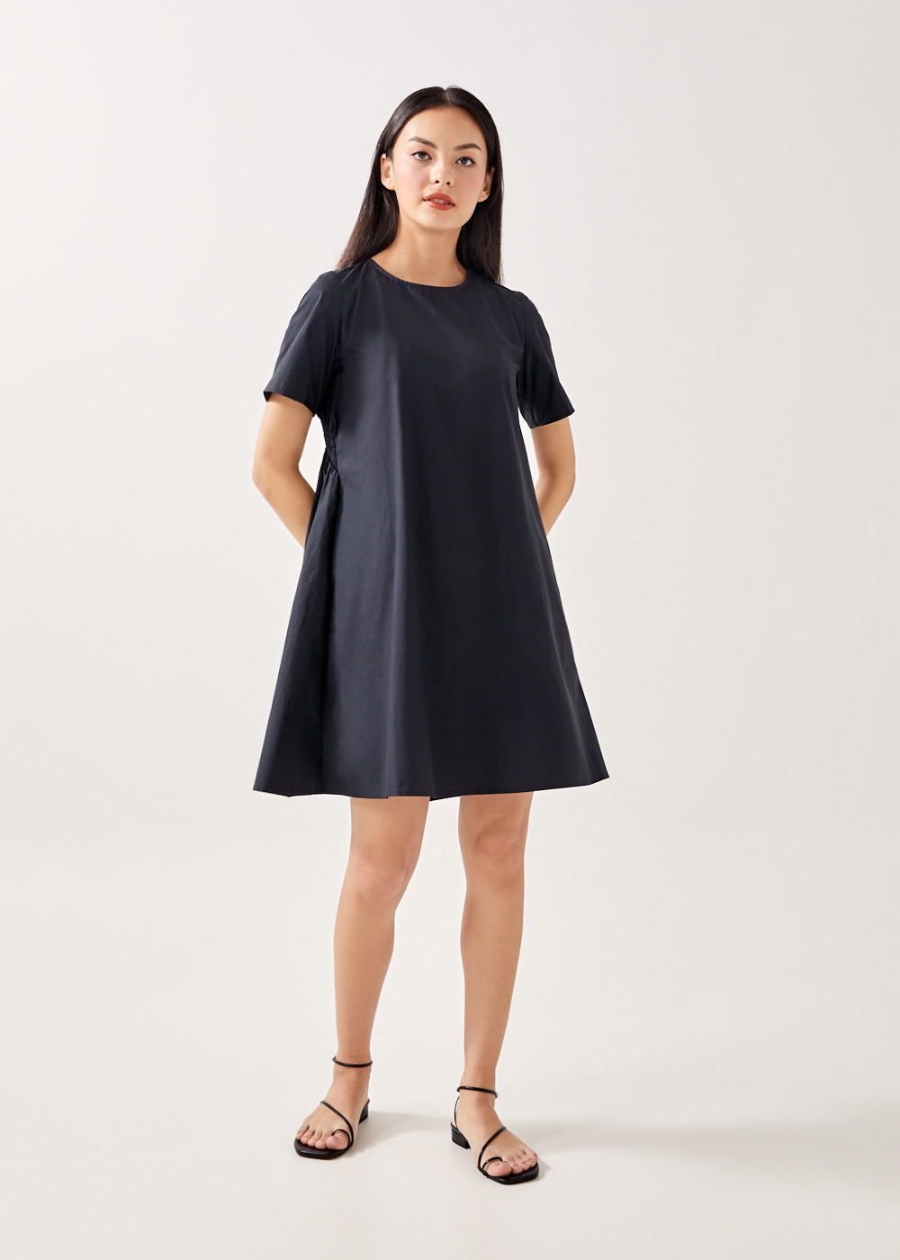 dark grey shift dress