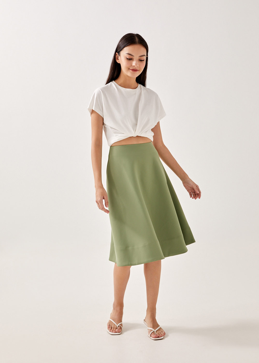 

Brianna Neoprene Midi Skirt-048-L