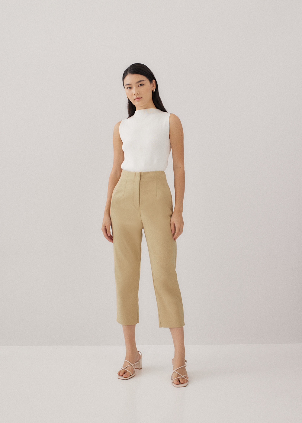 

Roxanne Cotton Tailored Peg Leg Pants-157-XS