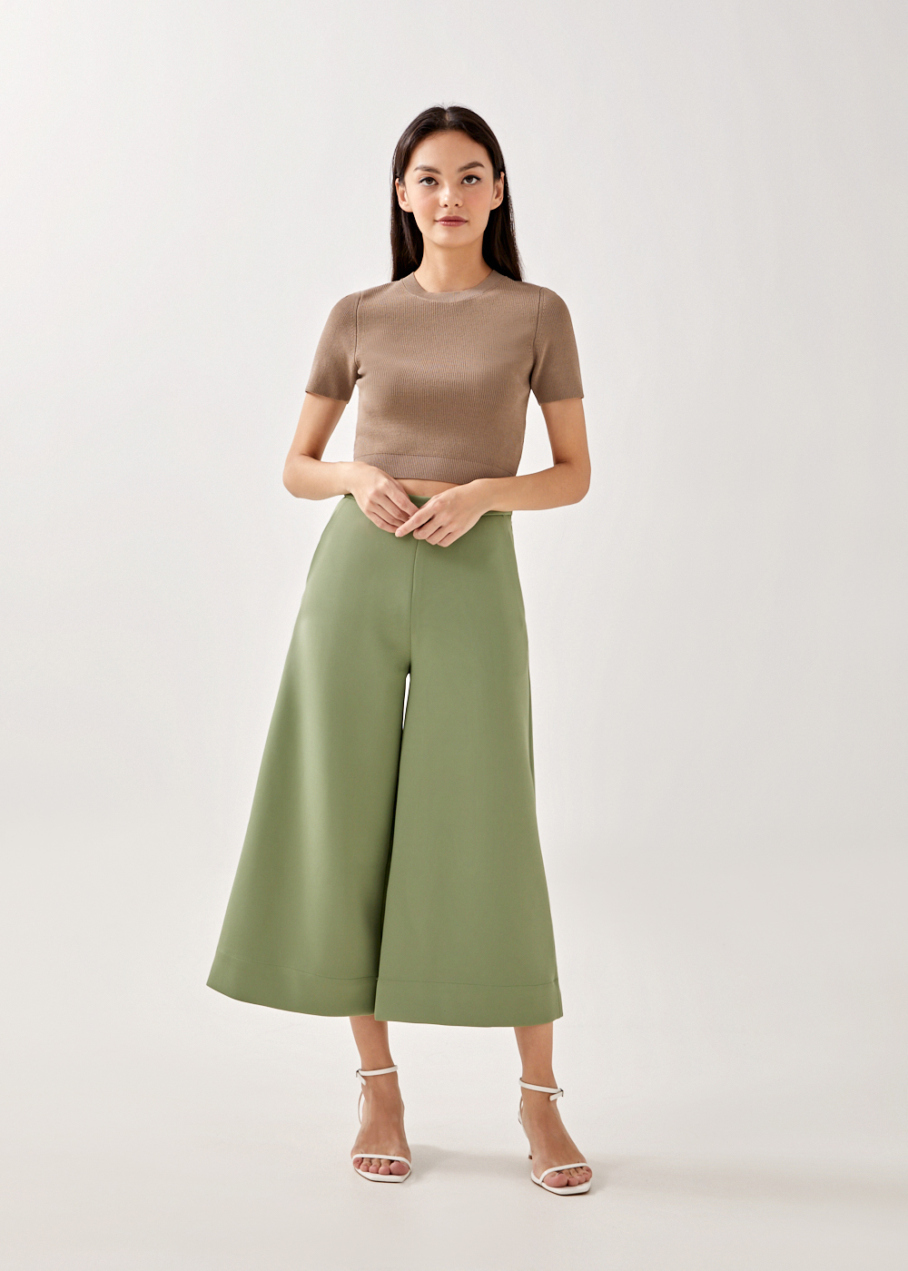 

Arie Neoprene Wide Leg Culottes-048-S