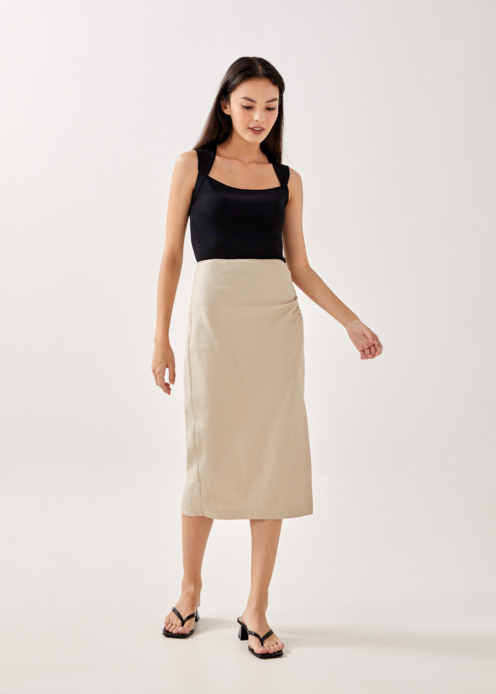 

Cyndie Square Neck Knit Top-014-S