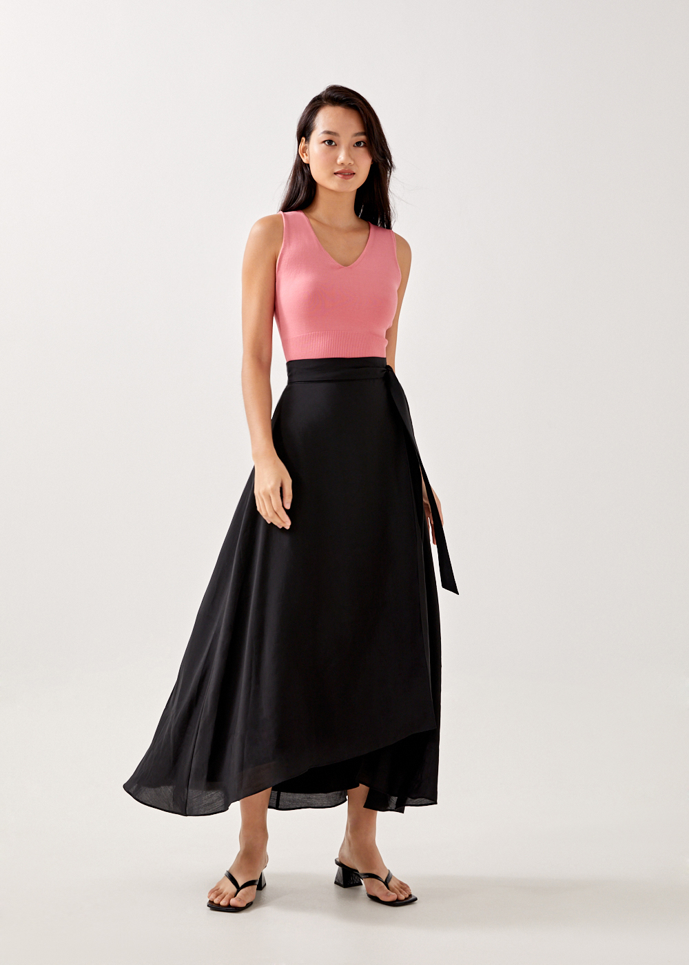 

Carlota Side Tie Flare Skirt-014-XXS