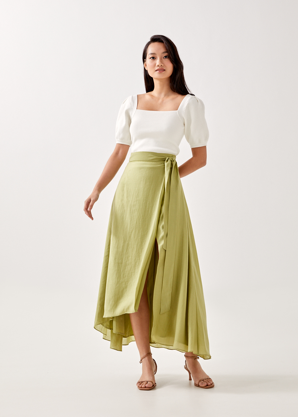 

Carlota Side Tie Flare Skirt-158-XXS