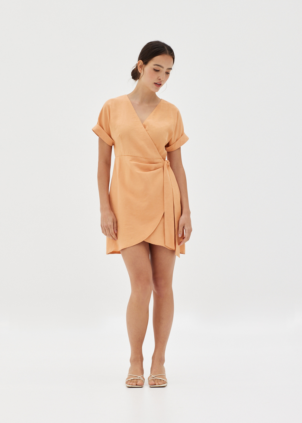 

Wrenna Cuffed Wrap Dress-094-XXS