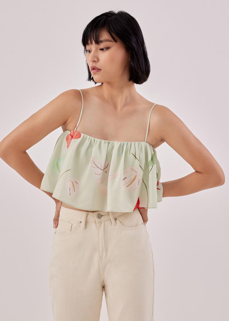 Lucia Padded Cropped Camisole in Precious Treasures