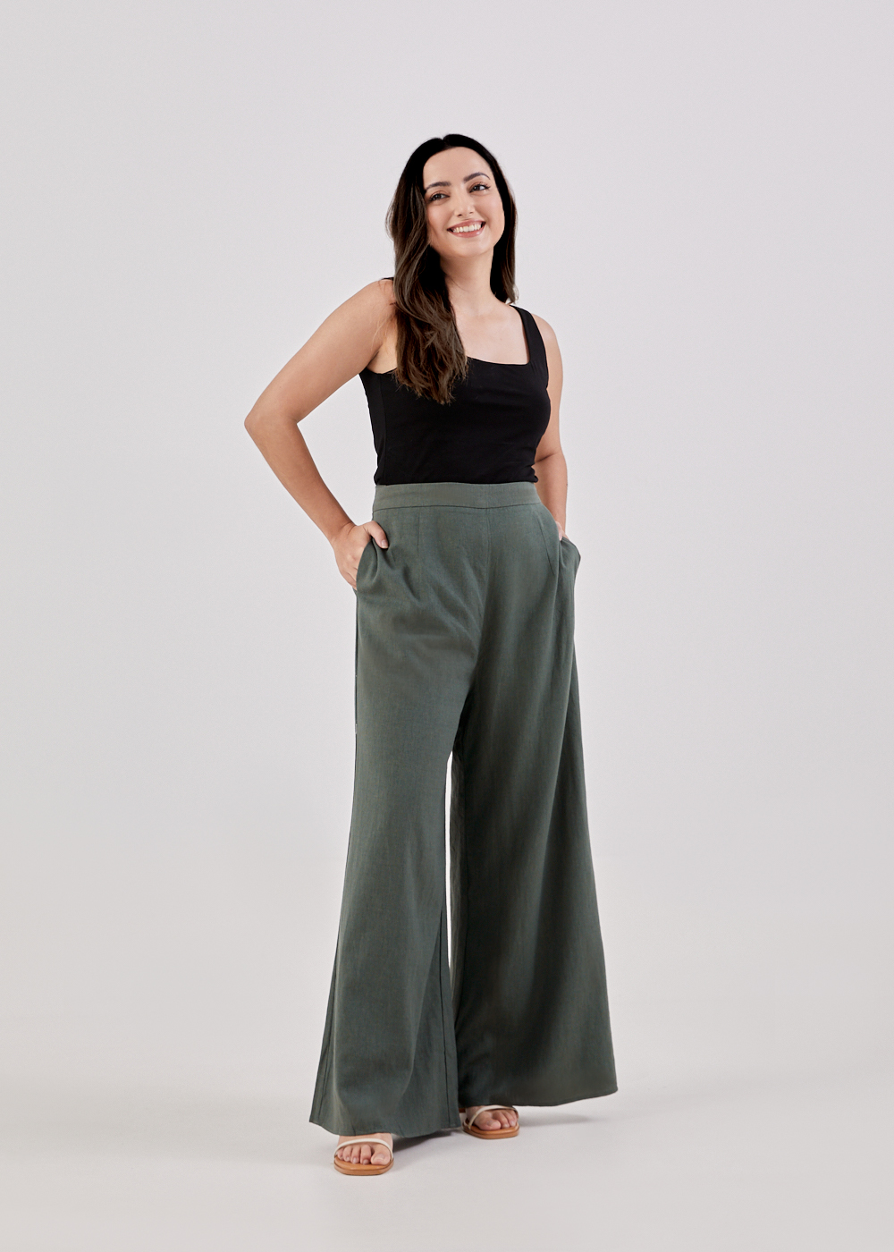 

Elka Regular Palazzo Pants-079-XL