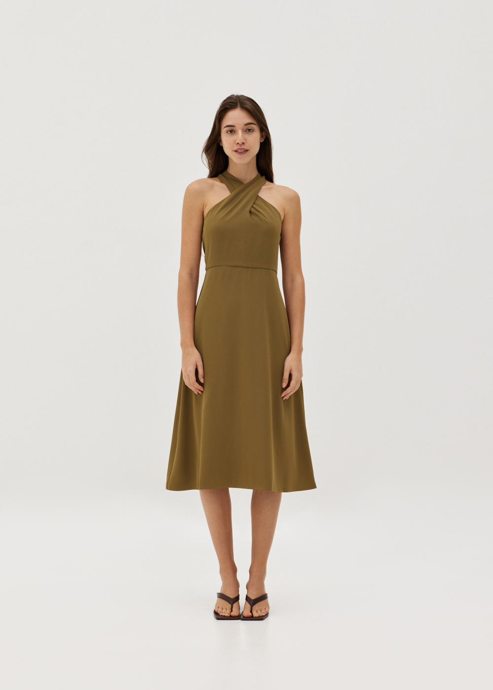 

Odina Halter Neck Fit & Flare Dress-275-L