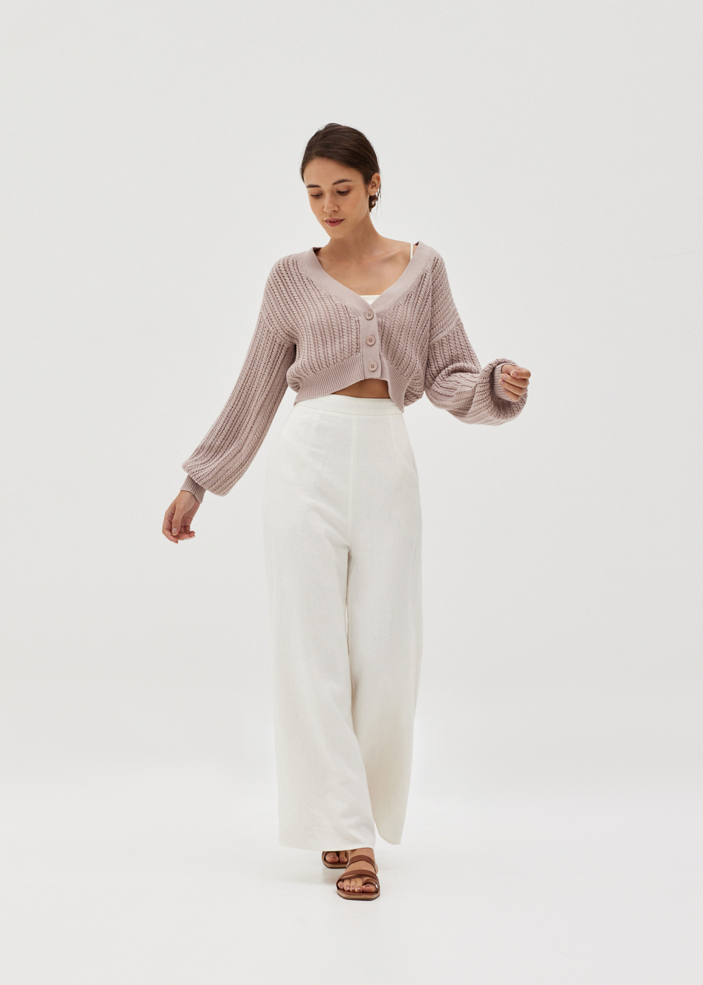 

Evalene Puff Sleeve Cardigan-146-S