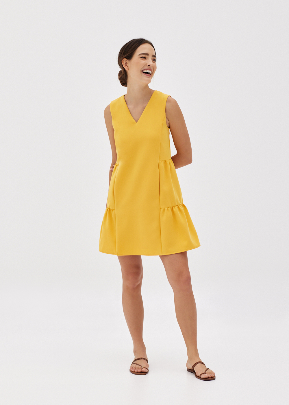 

Maloni Tiered Mini Shift Dress-289-XS