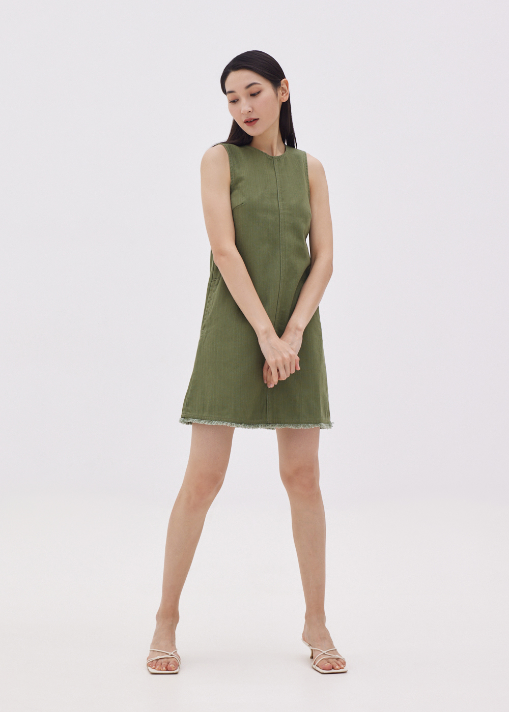 

Erise Cotton Twill Shift Dress-149-S