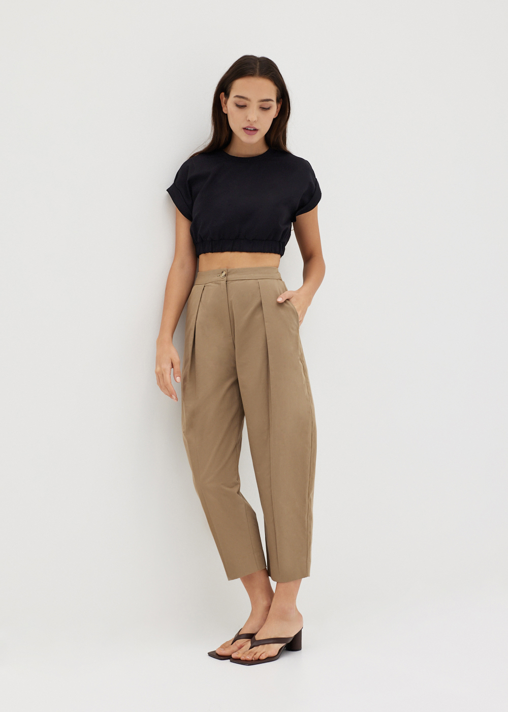 

Rayona Elastic Jersey Top-014-S