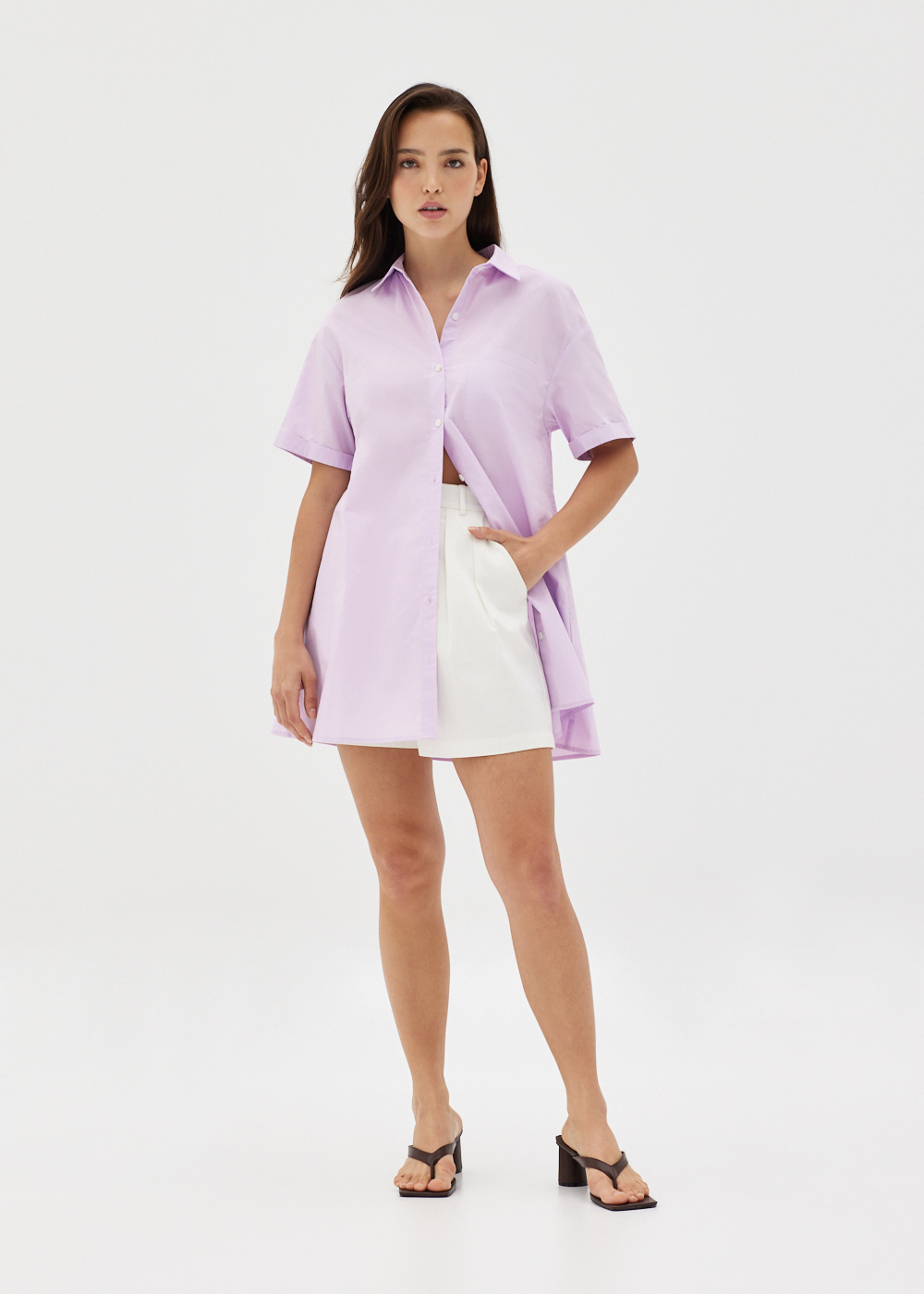 

Atrina Trapeze Shirt Dress-047-L