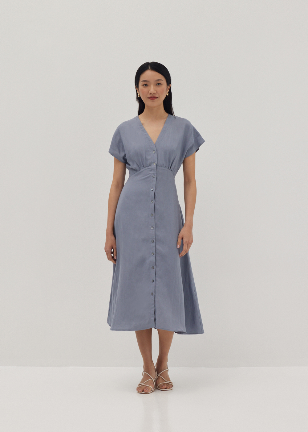 

Chaira Linen Button Down Dress-231-XL