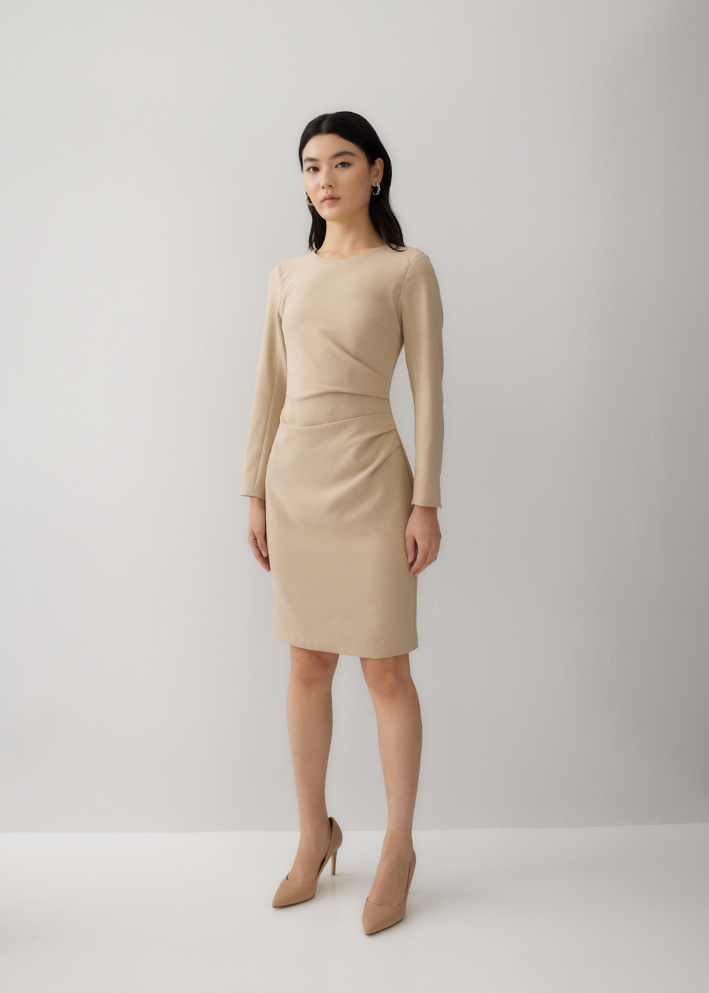 

Giovanne Pleat Pencil Dress-042-XS