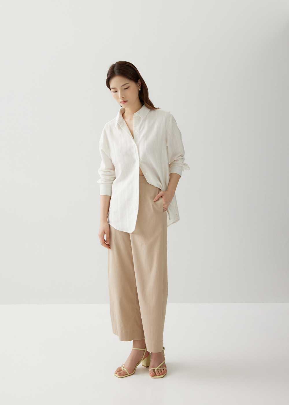 

Alvina Relaxed Striped Linen Shirt-035-XL
