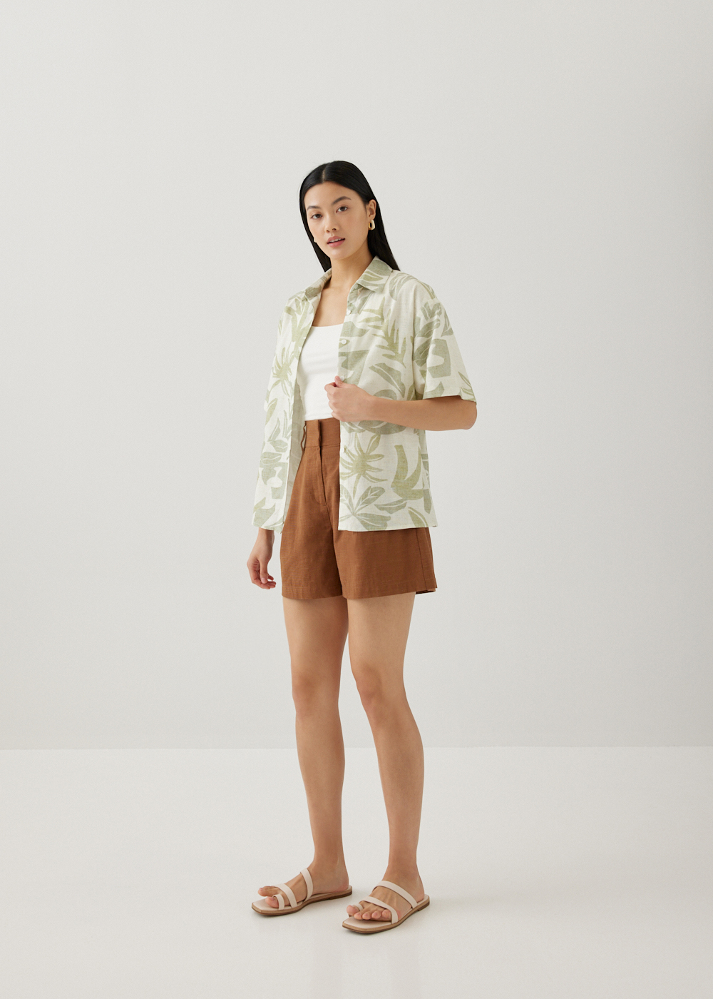 

Azari Button Down Shirt in Tropical Breeze-156-XS