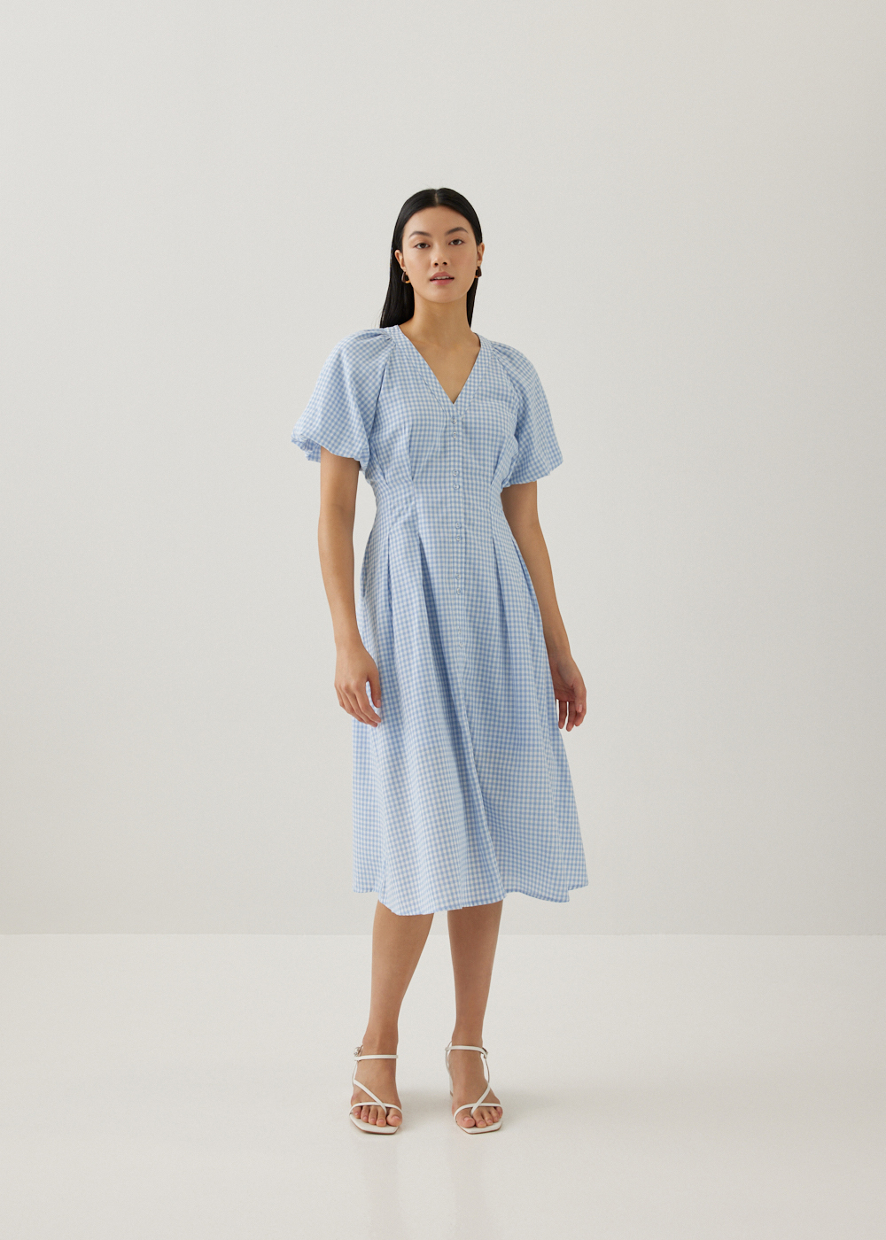 

Pippa Gingham Button Down Dress-261-M