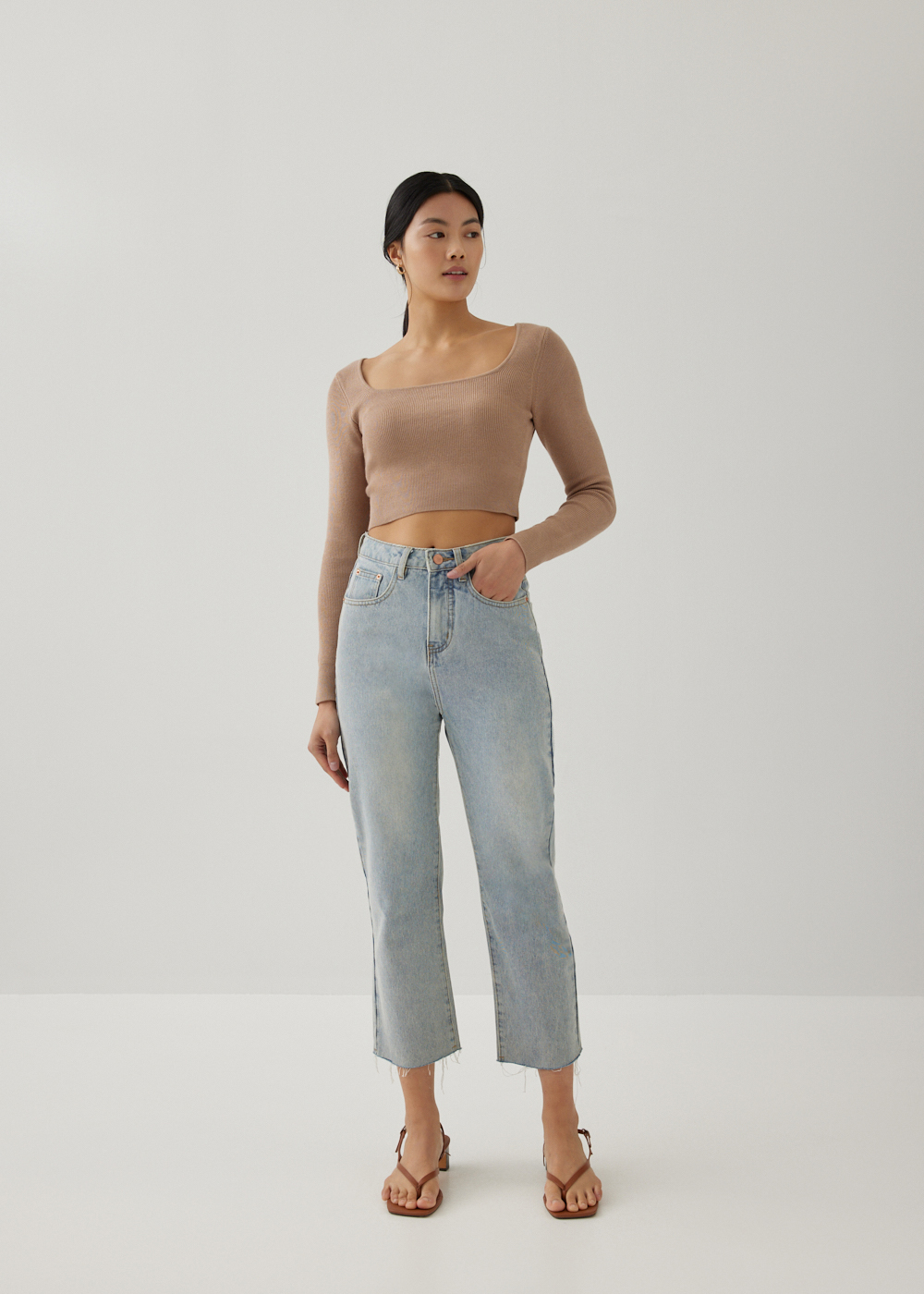 

Kezia Square Neck Crop Top-146-XS