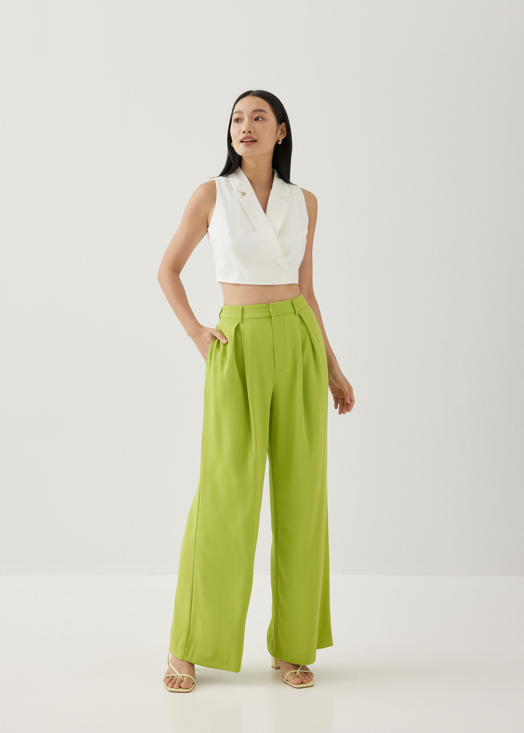 

Gela Wide Leg Pants-354-XS