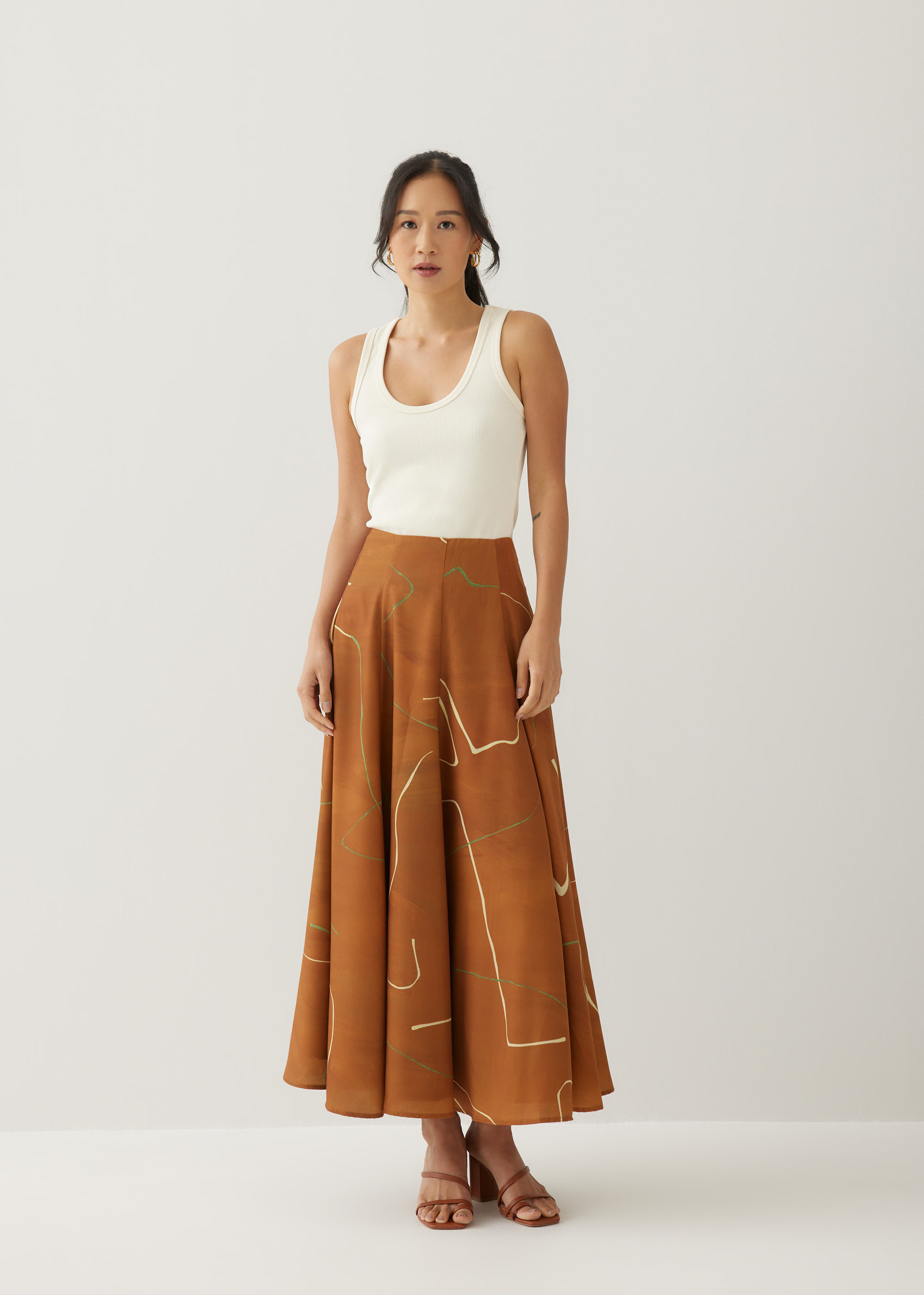 

Abella Flare Maxi Skirt in Golden Hour-414-M