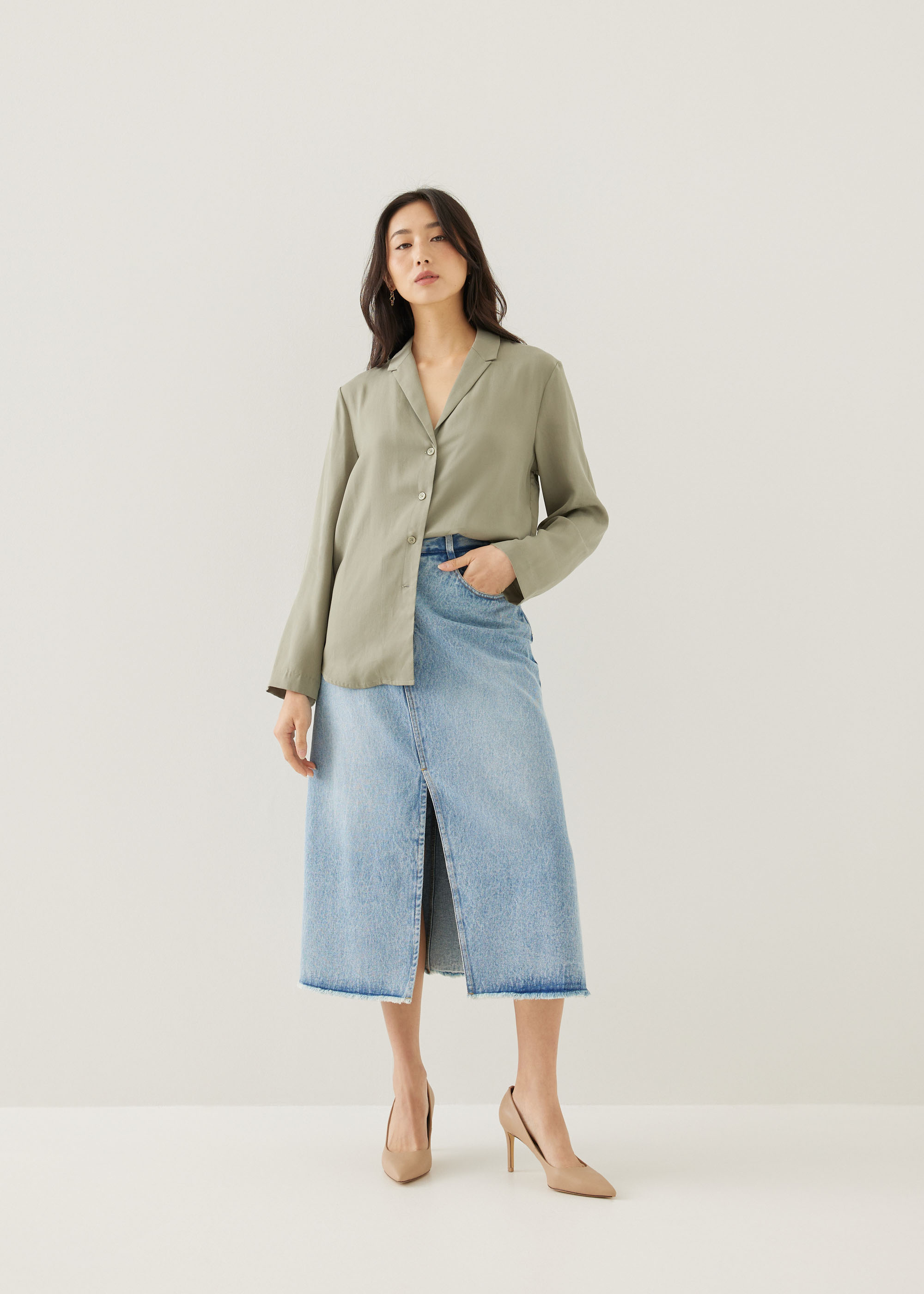 

Kaiden Tailored Relaxed Flare Sleeve Shirt-149-XL