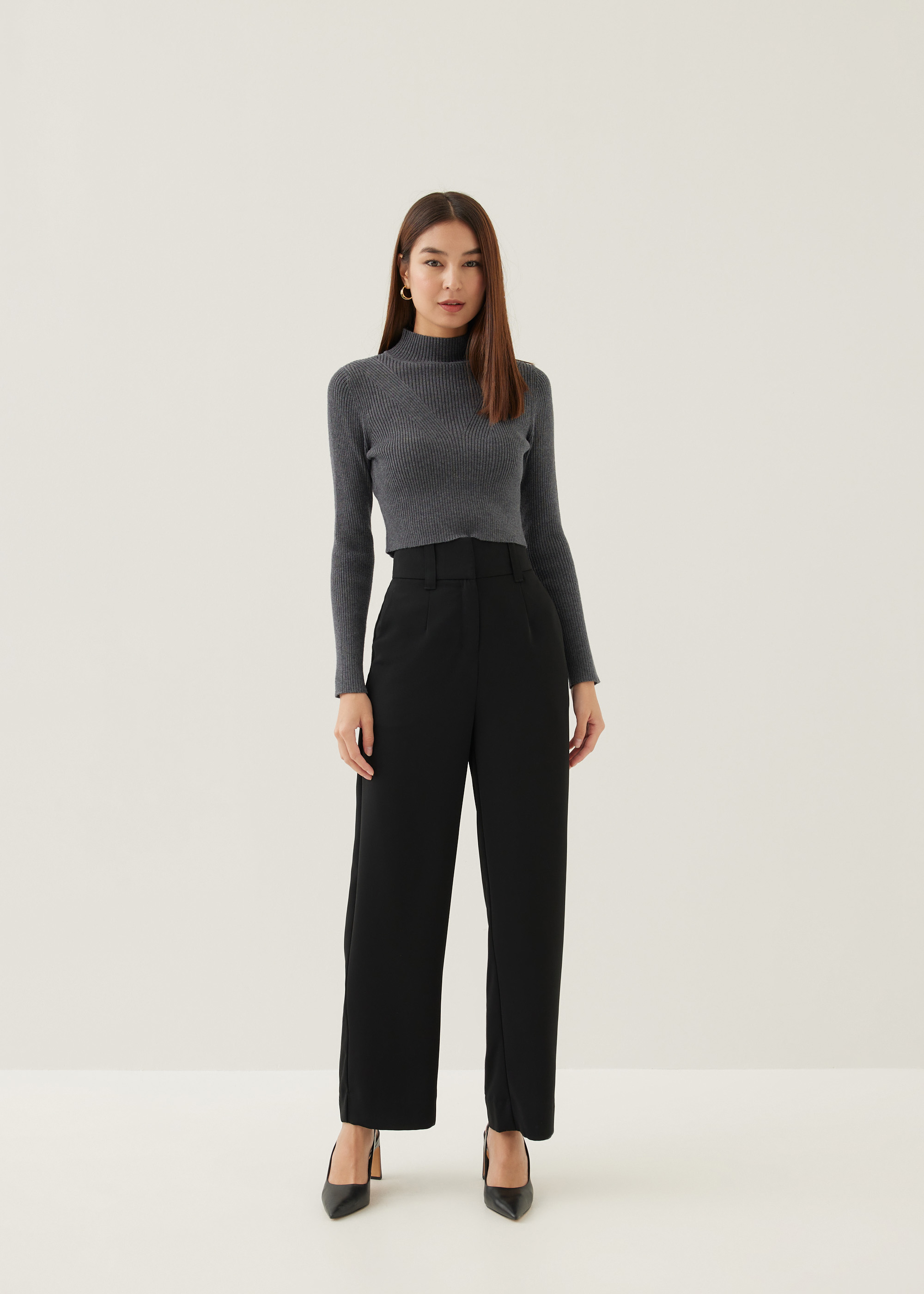 

Alayna Knit Turtleneck Crop Sweater-171-S