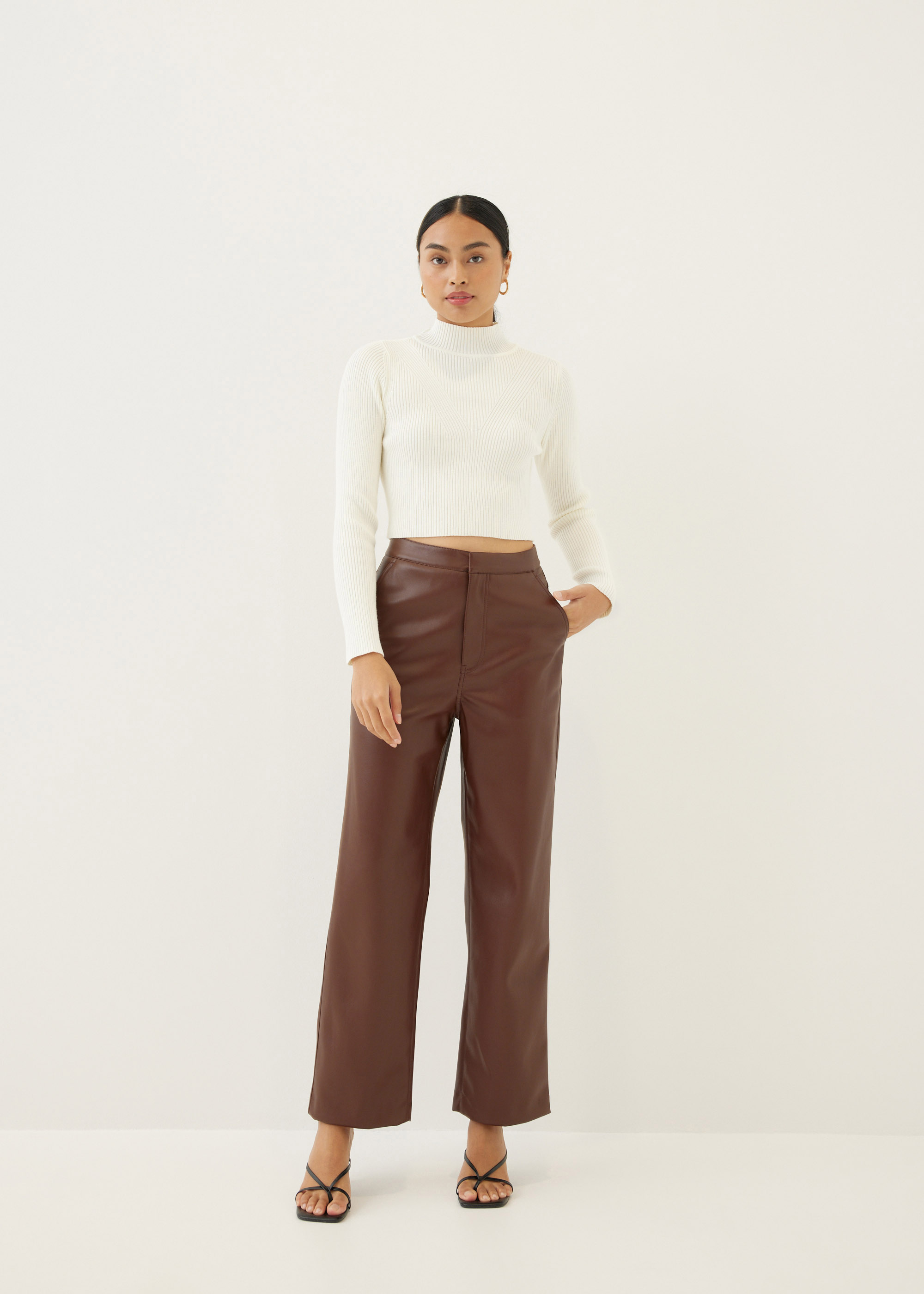 

Francey Pleather Straight Leg Pants-277-XL