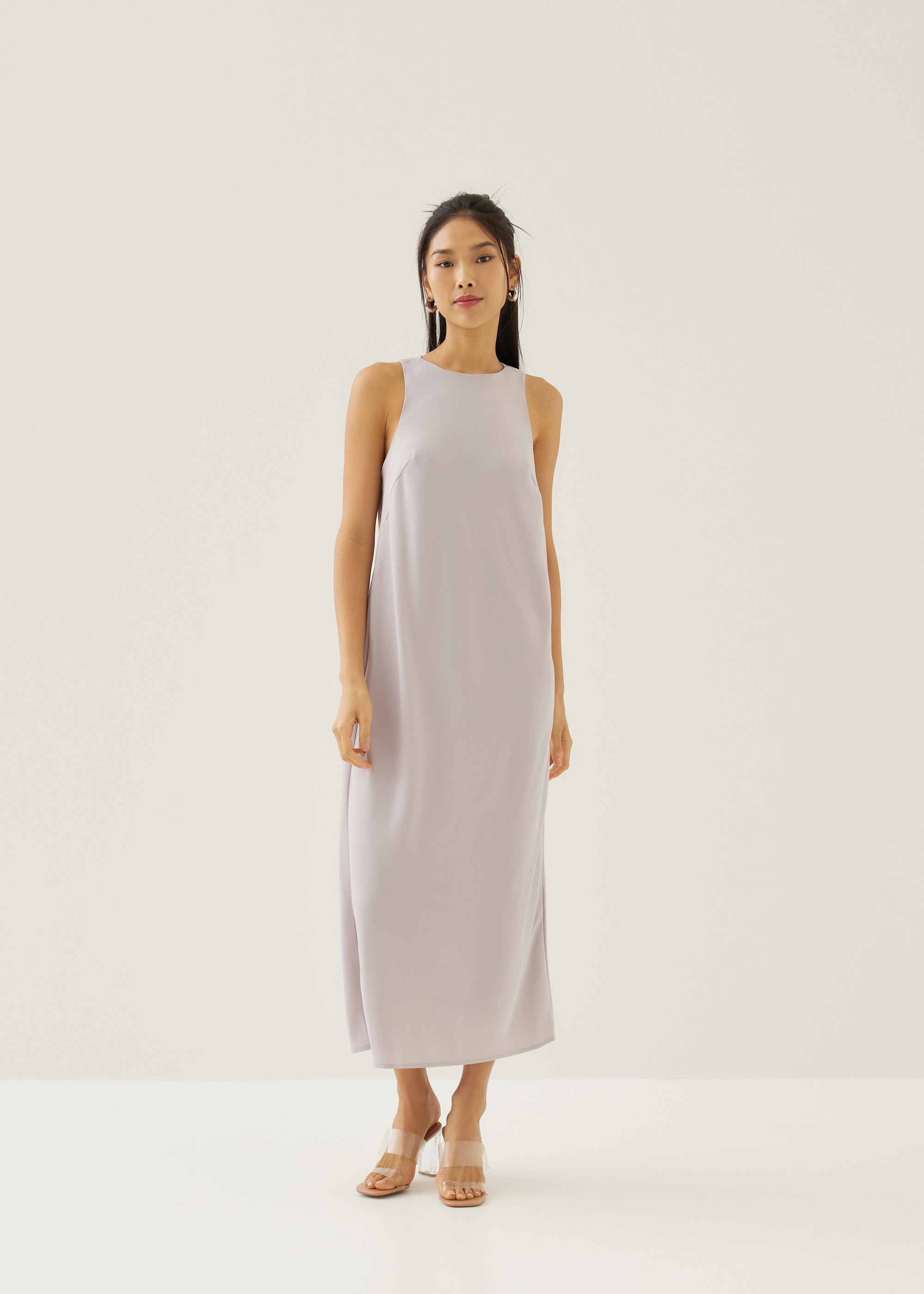 

Adelle Satin Cross Back Maxi Dress-245-M