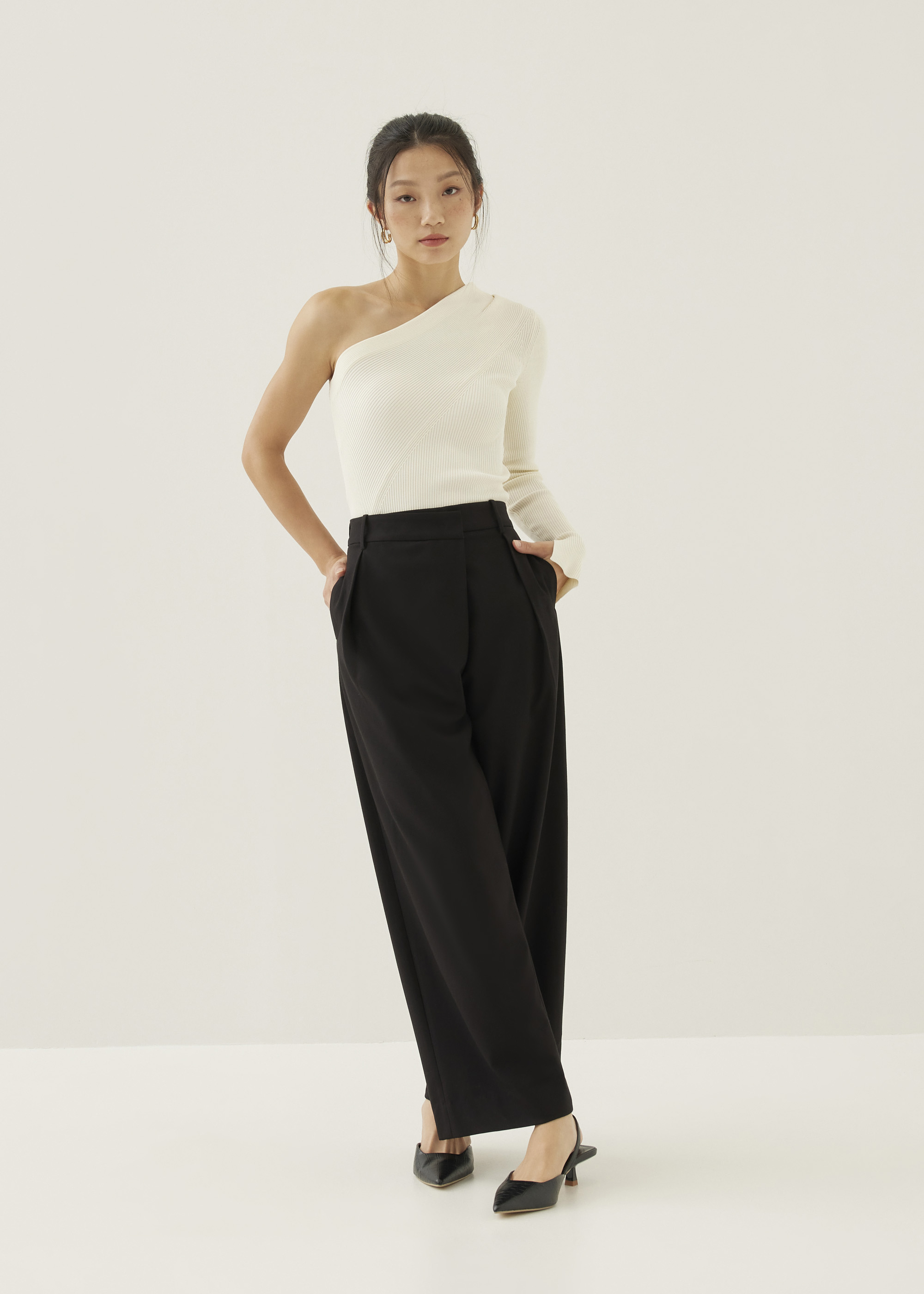 

Olwyn Tailored Straight Leg Pants-014-XS